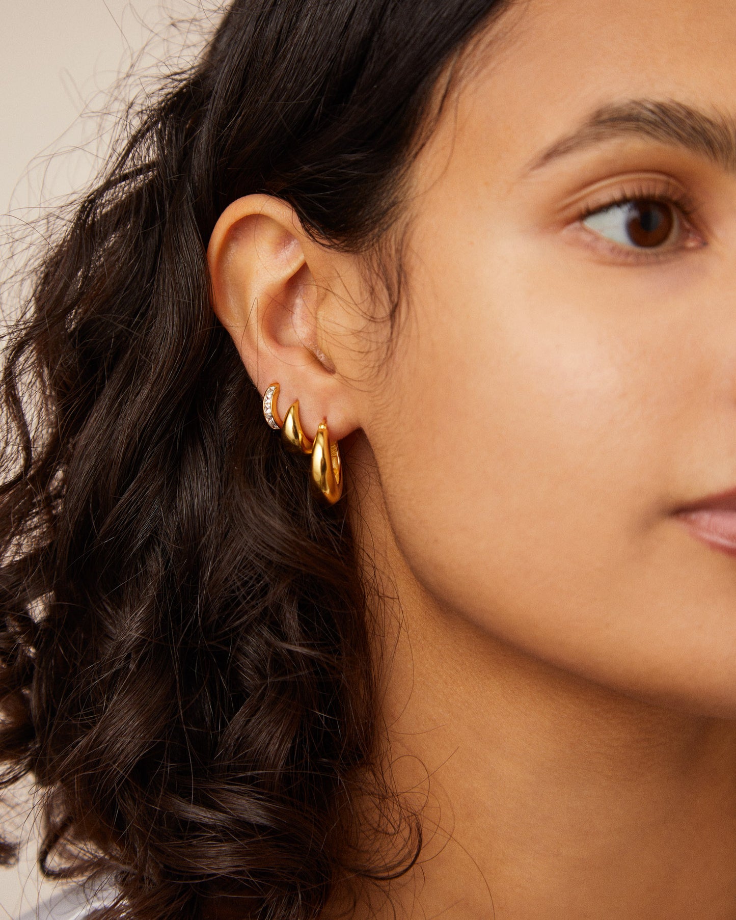 Chunky Klassiske Creoler 18 K