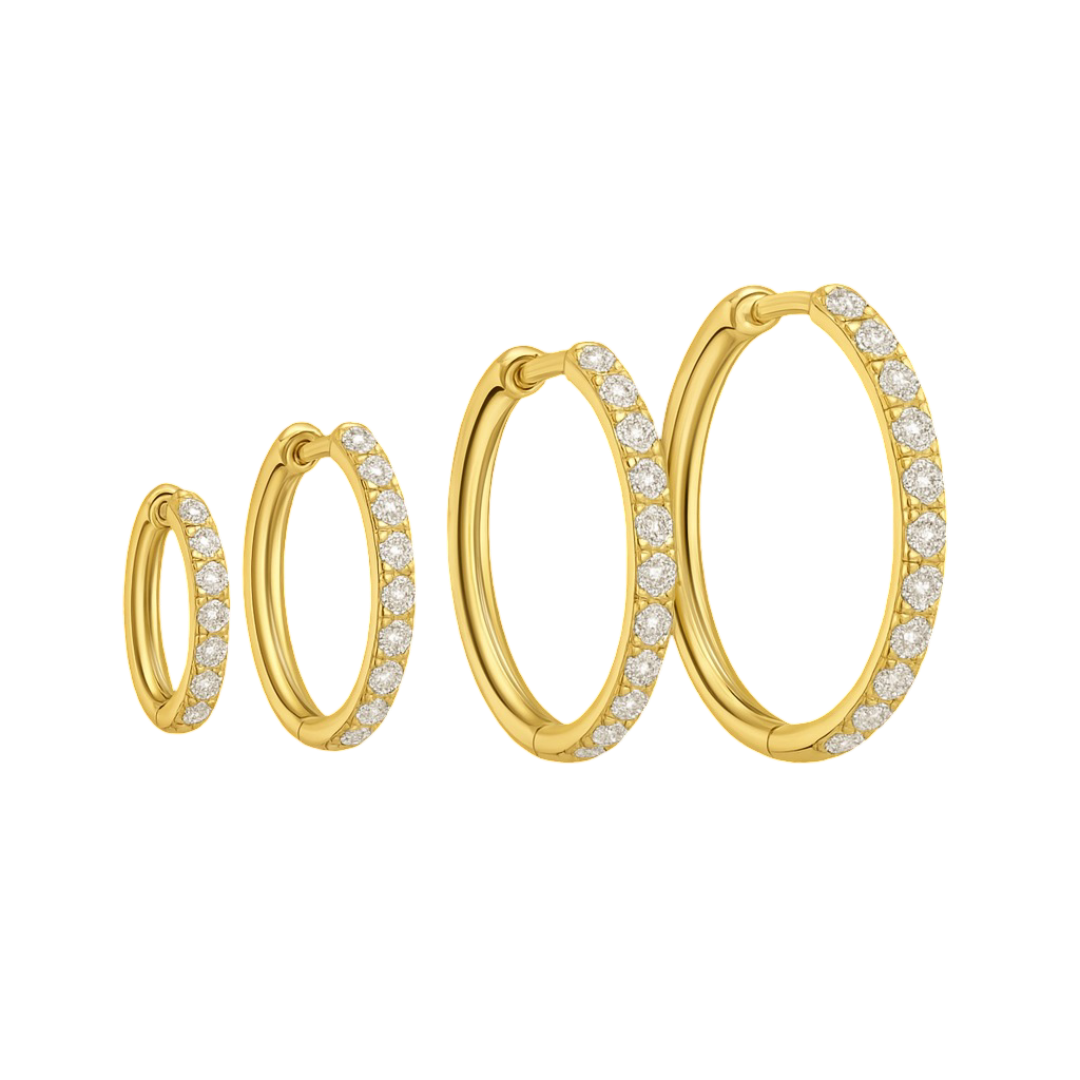 Classic Crystal Hoops
