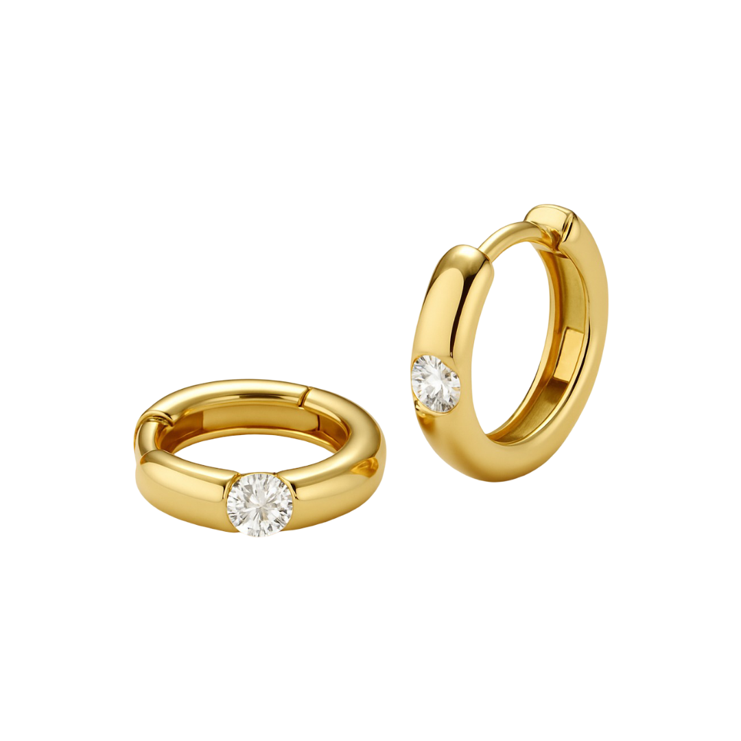 Classic One-Crystal Earrings