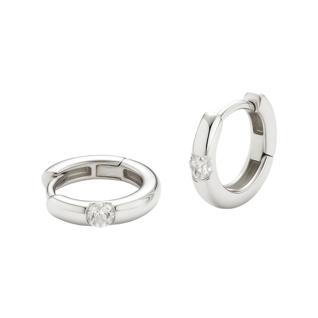Classic One-Crystal Earrings