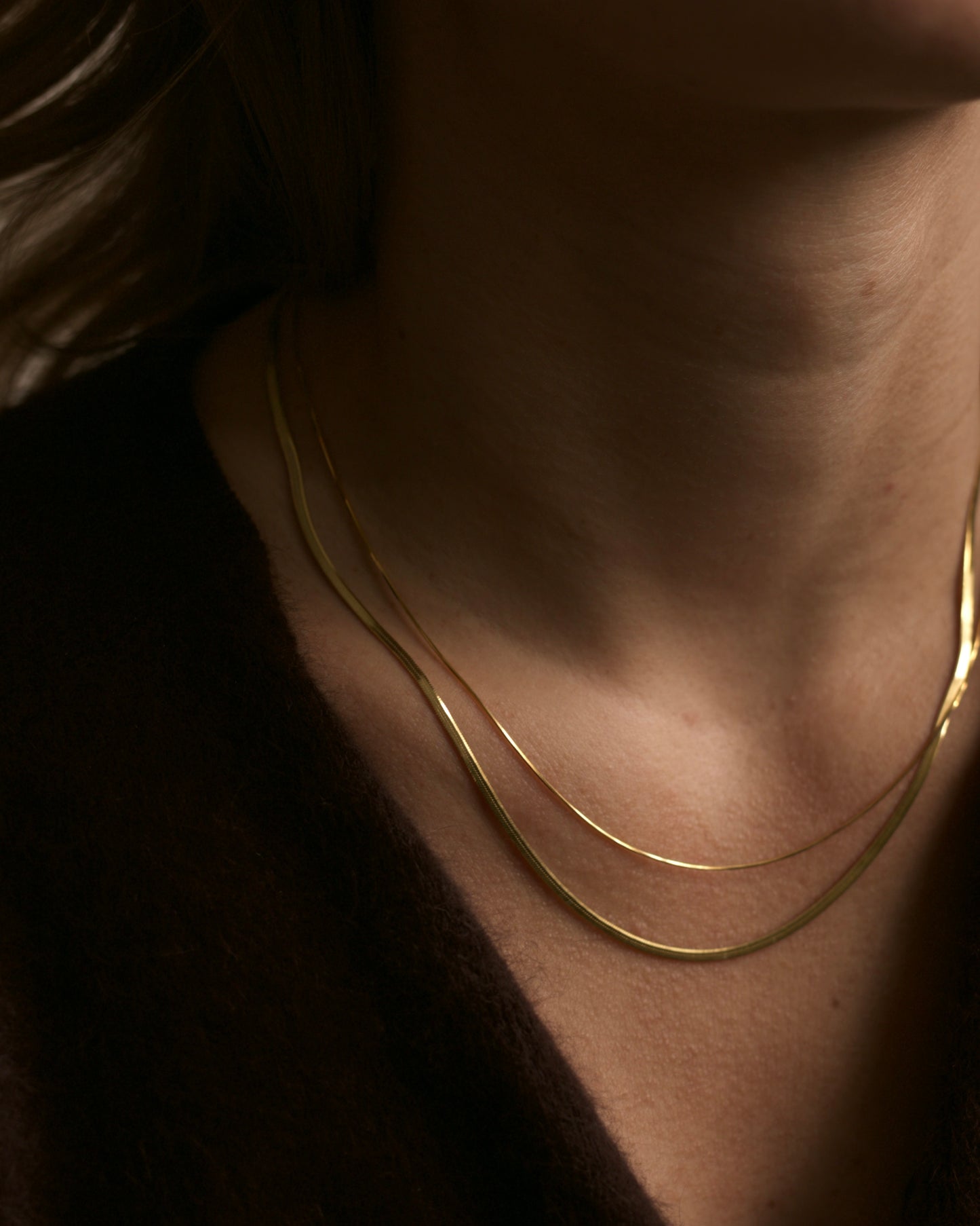 Flat Snake Bone Necklace