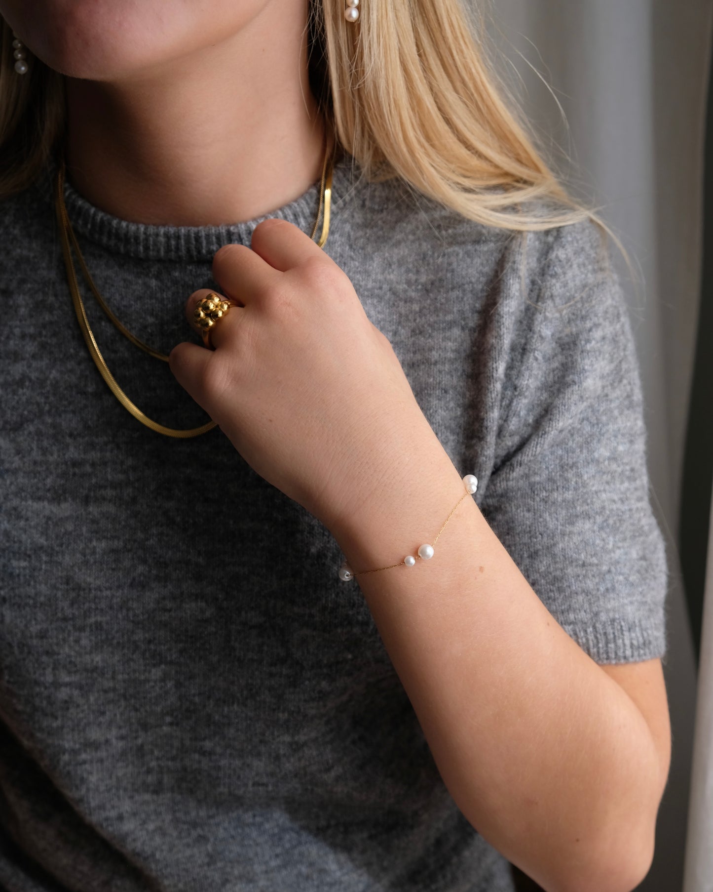 Ferskvands Perle Armbånd