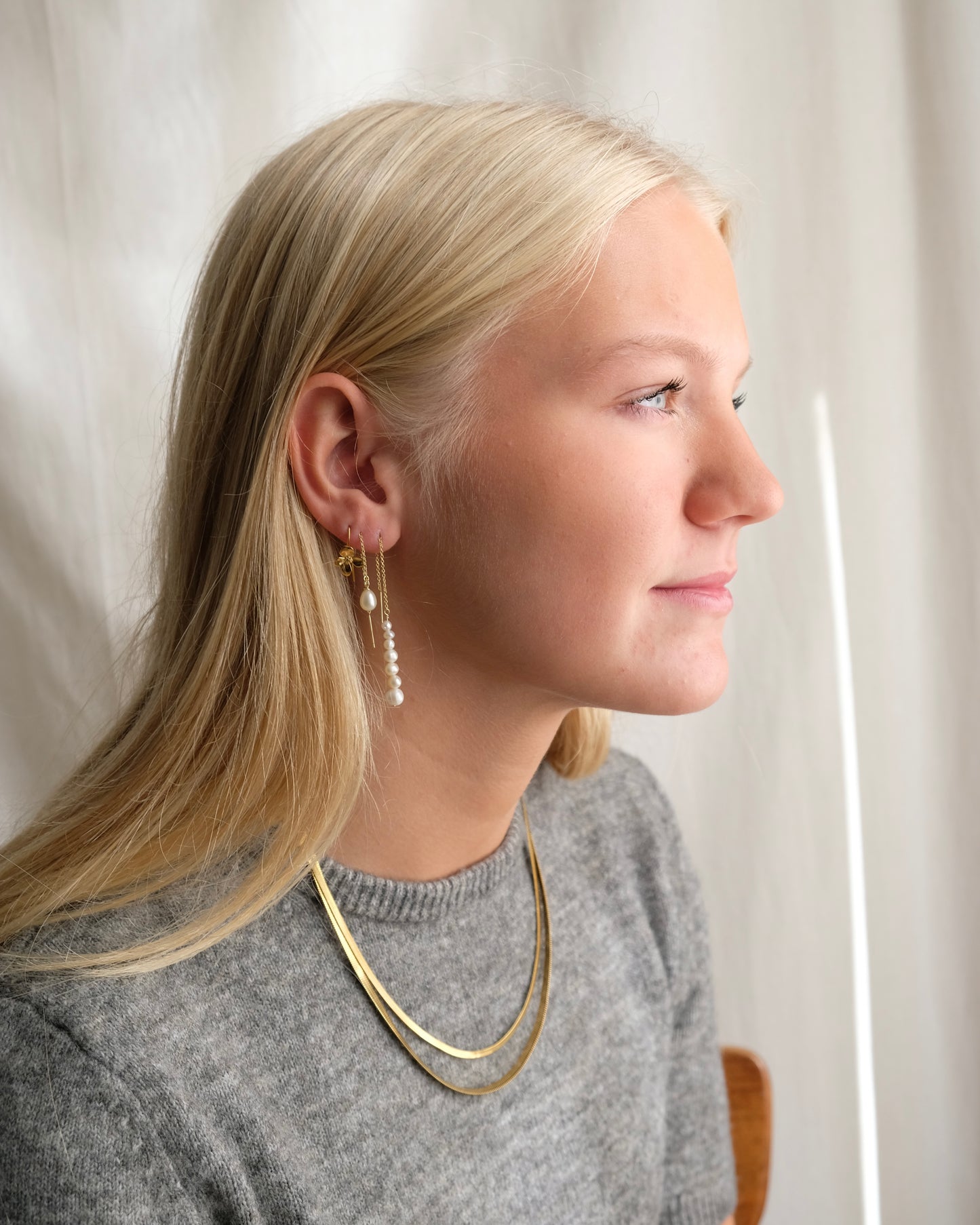 Multiple Freshwater Pearl Drop Earrings