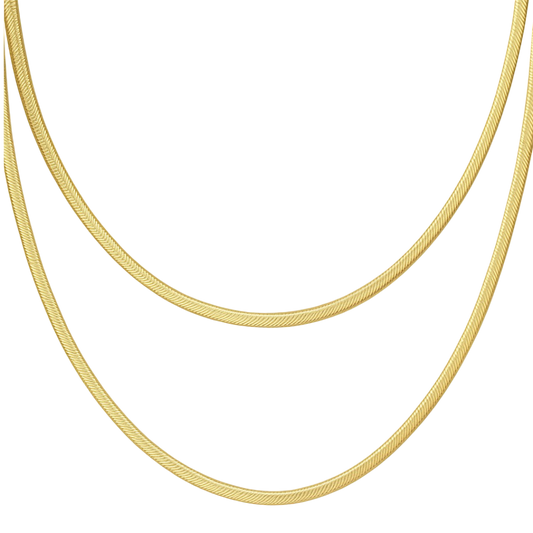 Flat Snake Bone Necklace