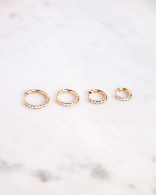 Classic Crystal Hoops