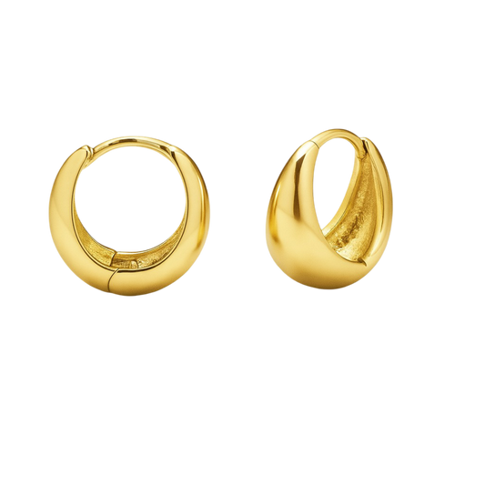 Small Chunky Hoop Earrings